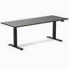 Electric dual bamboo sit stand desk Dark Bamboo - Desky