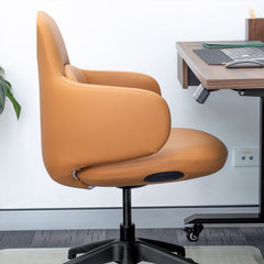 Desky Arco Office Chair-Chair-Desky-Tan Microfiber Leather-Desky® Australia