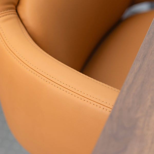 Desky Arco Office Chair-Chair-Desky-Tan Microfiber Leather-Desky® Australia