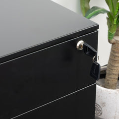Desky GO Slimline Steel Mobile Pedestal-Drawers-Desky-White-Desky® Australia