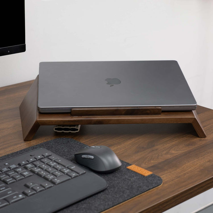 Desky Wooden Laptop Riser-Accessories-Desky® Australia-Rubberwood Dark Walnut-Desky® Australia