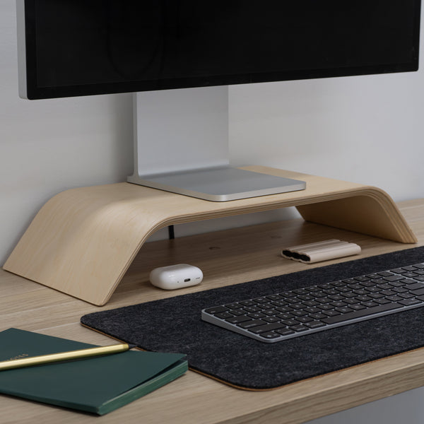Desky Wooden Monitor Riser-Laptop Stands-Desky-Walnut-Desky® Australia