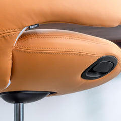 Desky Arco Office Chair-Chair-Desky-Tan Microfiber Leather-Desky® Australia