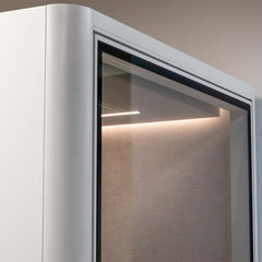 Hub Pod Phone Booth Large-Office Booths-Desky-Matte Black-Beige-Desky® Australia