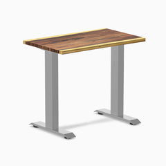 Desky Zero Mini Hardwood Office Desk-Fixed Desks-Desky-Saman-800x500mm-Grey-Desky® Australia