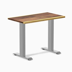Desky Zero Mini Hardwood Office Desk-Fixed Desks-Desky-Saman-900x500mm-Grey-Desky® Australia