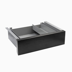 Desky Minimal Under Desk Drawer - Black Ash Hardwood Grey Frame