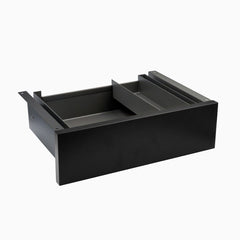 Desky Minimal Under Desk Drawer - Black Melamine Space Grey Frame