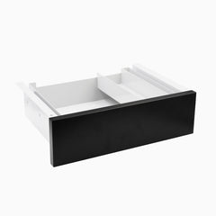 Desky Minimal Under Desk Drawer - Black Melamine White Frame