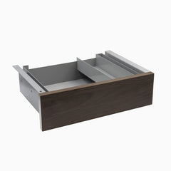 Desky Minimal Under Desk Drawer - Burnished Wood Melamine Grey Frame