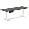 Desky Dual Hardwood Standing Desk With Drawer Black Ash / 2000x750mm / Wheat