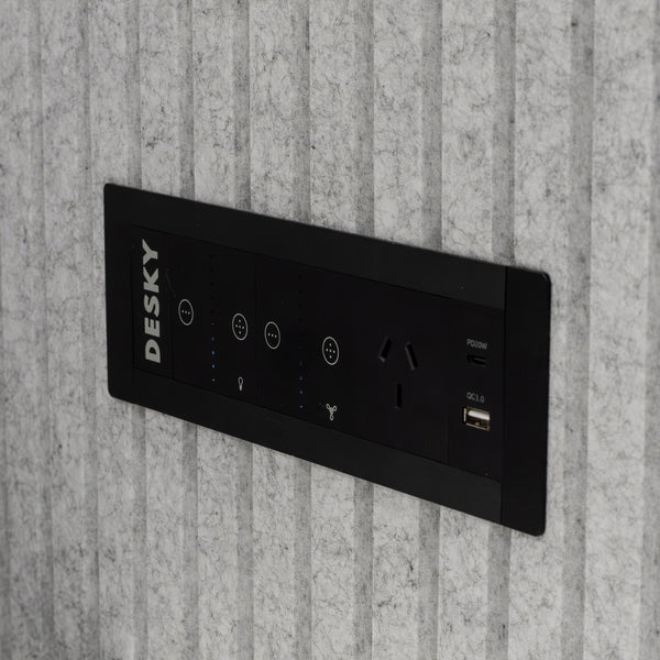 Arc Pod Phone Booth Large-Office Booths-Desky-Matte Black-Dark Grey-Desky® Australia