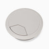 Grey desk cable grommet hole