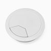 White desk cable grommet hole