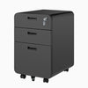 Desky 3 drawer mobile filing cabinet in black