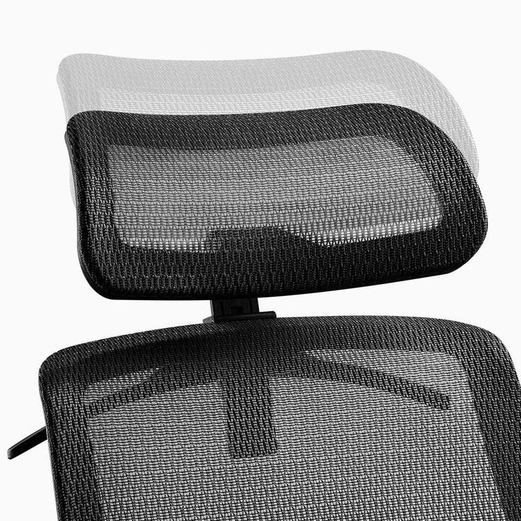 Desky adjustable high back mesh chair headrest