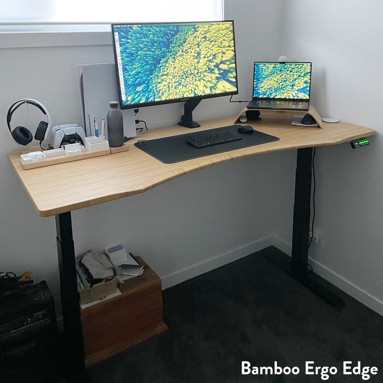 Desky bamboo ergo edge set up