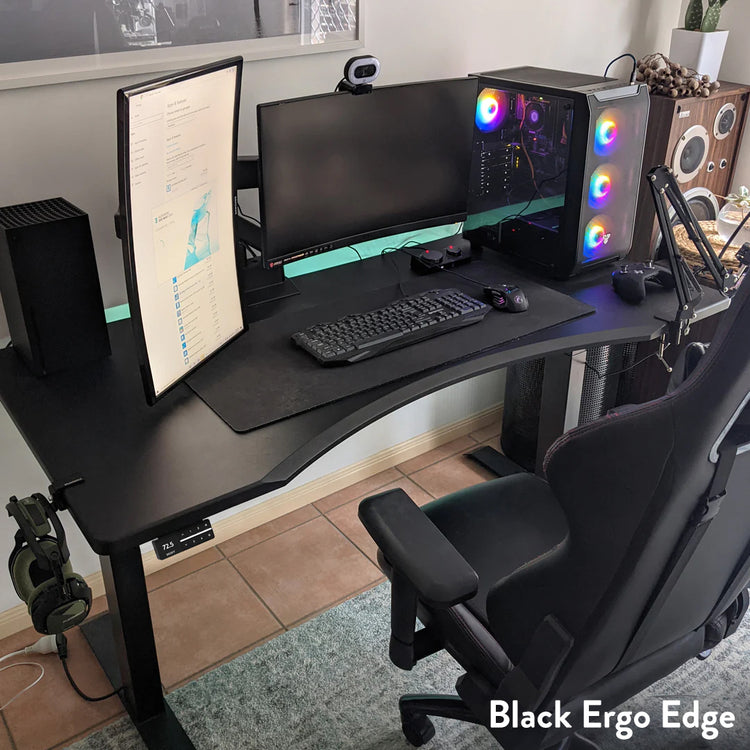 Desky Dual Ergo Edge Sit Stand Desk