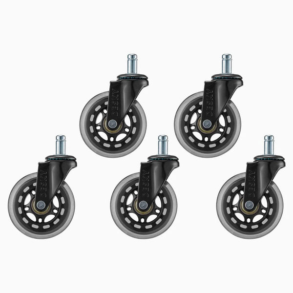 Desky Office Chair Caster Wheels-Casters-Desky-Clear-Desky® Australia