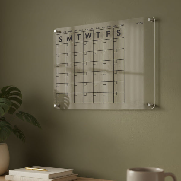 Desky wall mounted calendar clear design