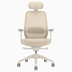 Desky CoilFlex Ergonomic Office Chair-Office Chairs-Desky-Wheat-Headrest-Desky® Australia