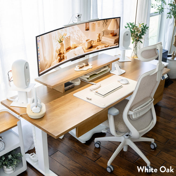 Desky Dual Hardwood Sit Stand Desk