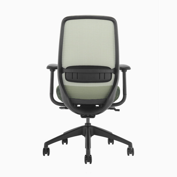 Green coilflex ergonomic chair with no headrest - Desky