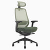 Ergo chair with headrest coilflex wave cushion in green - Desky