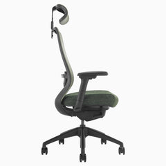 Green coilflex chair with headrest Desky