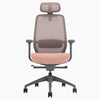 Peach coilflex office chair with headrest 