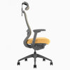 Coilflex ergonomic office chair with headrest in yellow