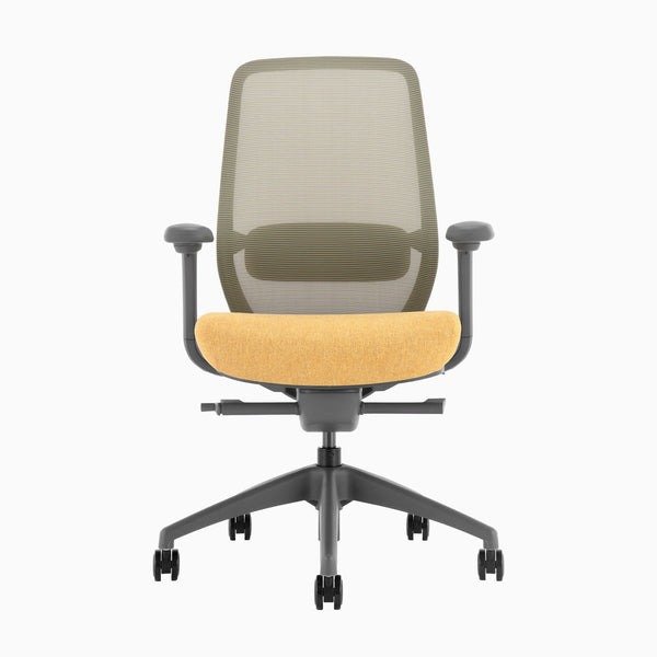 Coilflex cushion system ergonomic chair in yellow