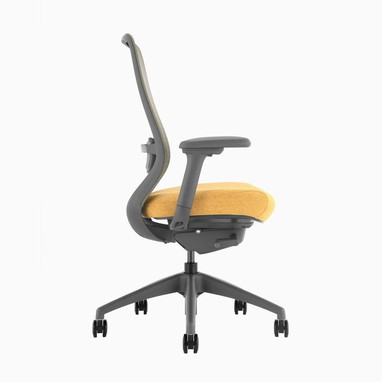 Desky coilflex ergonomic chair in yellow