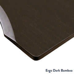 Desky Dark bamboo ergo edge in bamboo finish