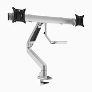 dual bar monitor arm in silver