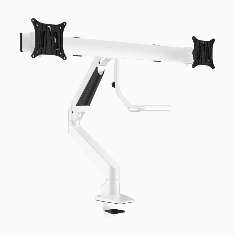 dual bar monitor arm white