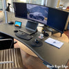 Desky Dual Ergo Edge Sit Stand Desk Black 1200x750mm - Desky