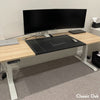 Desky Dual Scalloped Melamine Sit Stand Desk White Small 1200x750mm - Desky