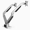 high quality dual monitor arm in silver - Desky
