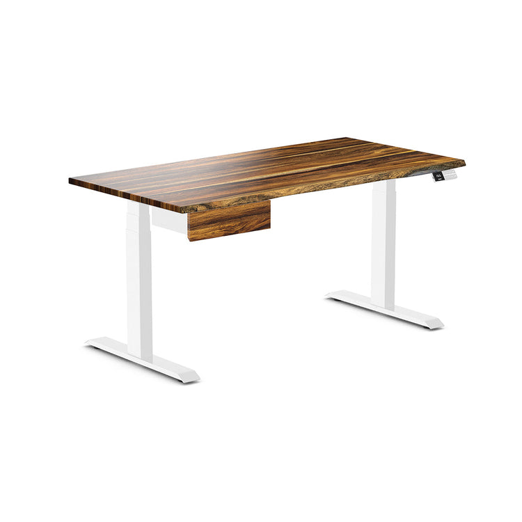 Desky Dual Hardwood Standing Desk With Drawer