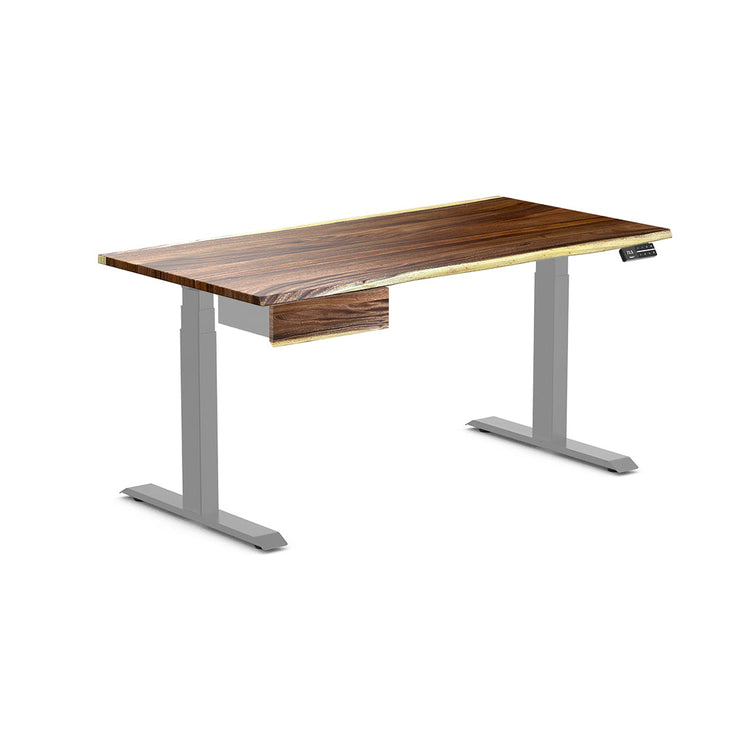 Desky Dual Hardwood Standing Desk With Drawer