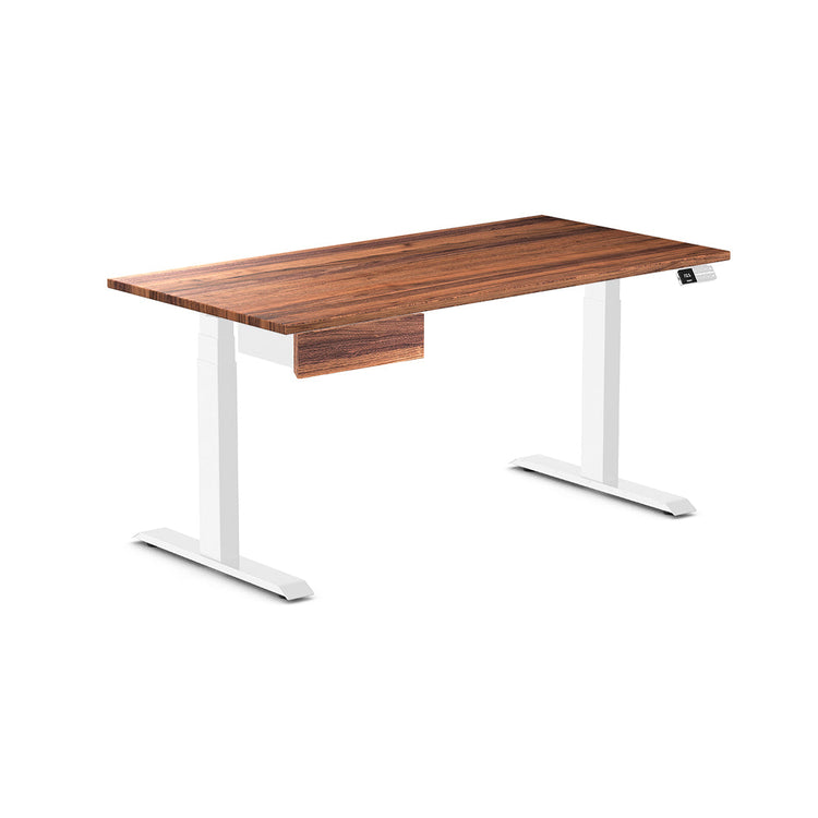 Desky Dual Hardwood Standing Desk With Drawer