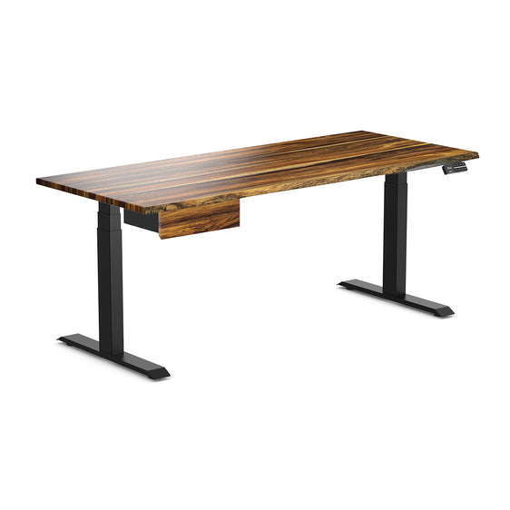 Desky dual standing desk hardwood with drawer 