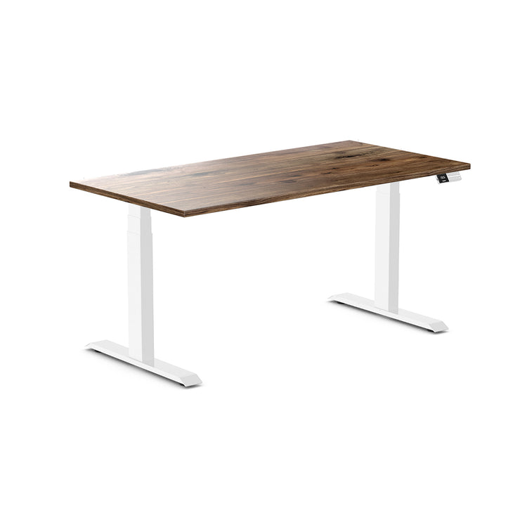 Desky Dual Hardwood Sit Stand Desk-Natural Walnut Desky®
