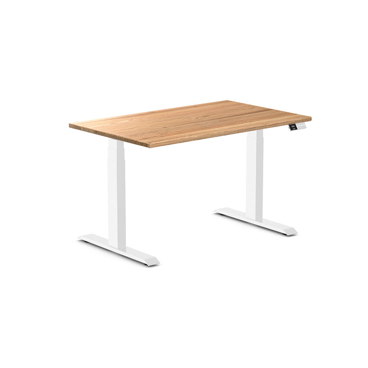 Desky Dual Hardwood Sit Stand Desk-Red Oak Desky®