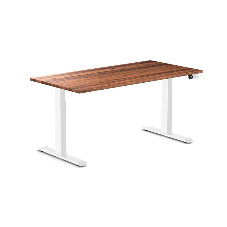 Desky Dual Hardwood Sit Stand Desk-Walnut Desky®