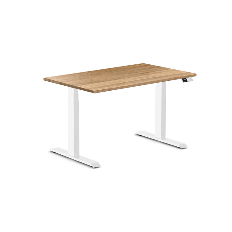 Desky Dual Hardwood Sit Stand Desk-White Oak Desky®
