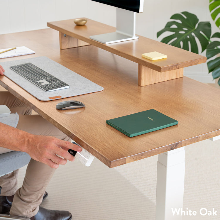 Almost Perfect Desky Dual Hardwood Sit Stand Desk