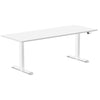 Desky Dual melamine sit stand desk 2000mm white desktop