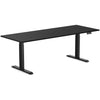 Desky Dual melamine sit stand desk 2000mm black melamine